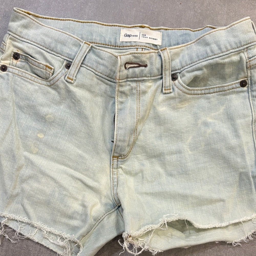 GAP Faded Blue Denim Cutoff Shorts